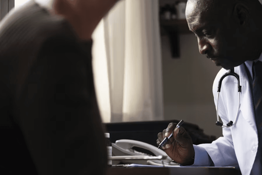 Doctor consulting a patient