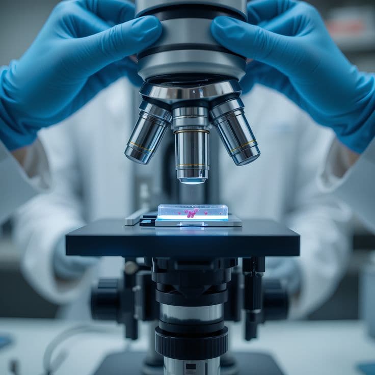 Doctor holding a clipboard in a hospital corridor